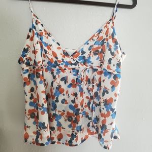 Nine West Suit Cream and Floral Spaghetti Top